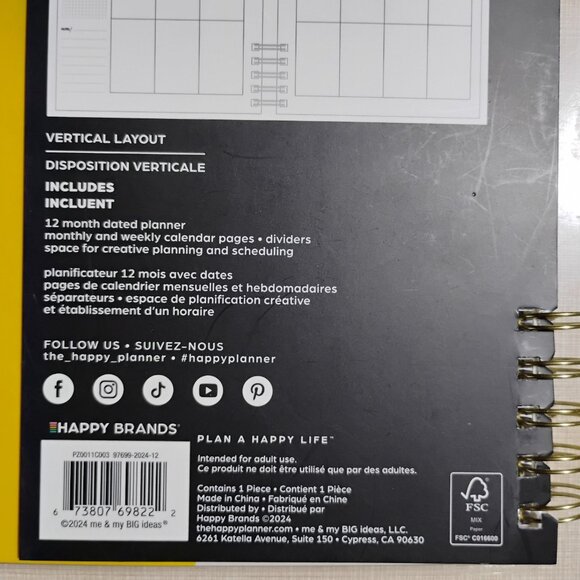 Happy Planner Classic 12-Month Spiral Planner In the Moment Jul 2025 - Jun 2026 - Picture 7 of 7